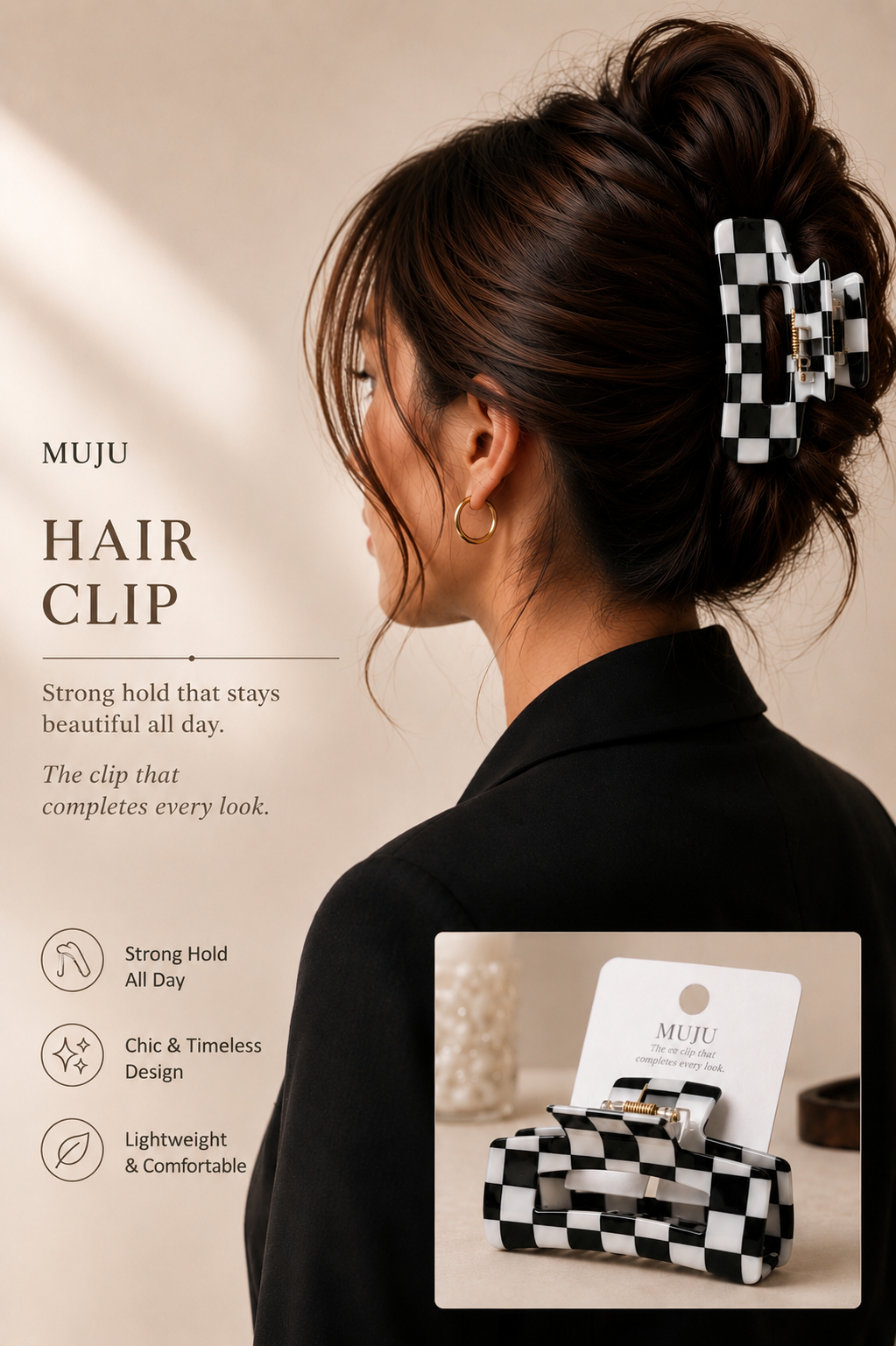 Checkered Claw Clip