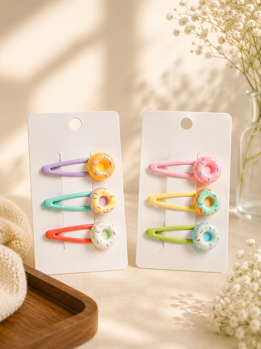 6 Pieces Korean-style Cartoon Resin Children's Hair Clips & Accessories